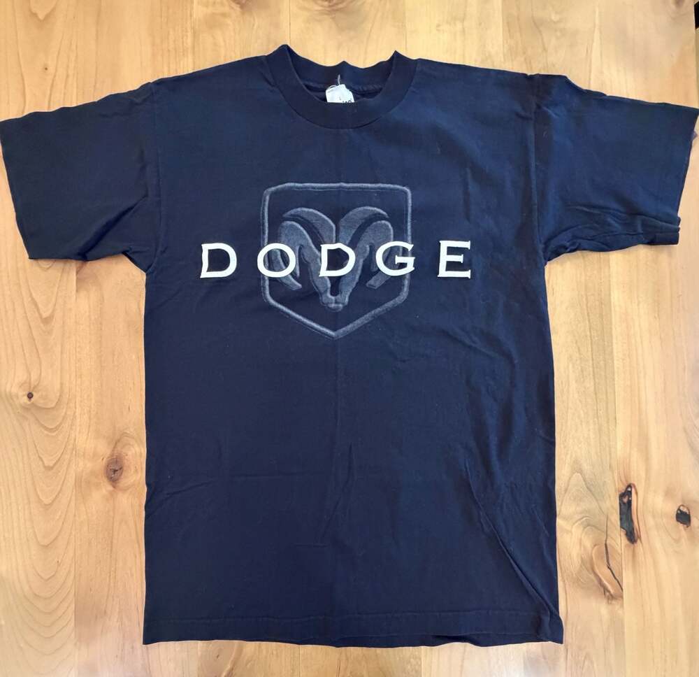 Vintage Dodge Ram Logo Graphic T-Shirt Black